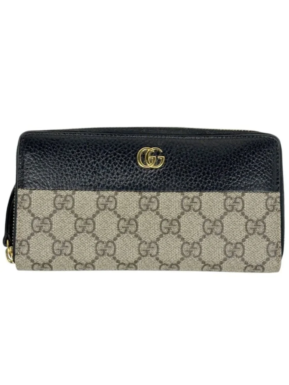 Gucci Wallet GG Marmont Beige Black